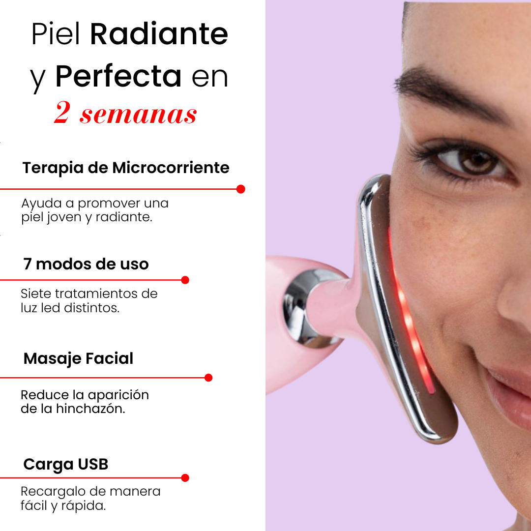 Masajeador facial LED 7-en-1